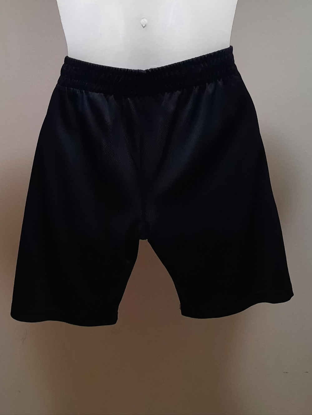 New Balance Boy's Black Athletic Shorts with Light Blue Panels - Picture 3 of 10